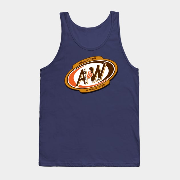 A&W: Amburgers and Wootbeer Tank Top by graffd02